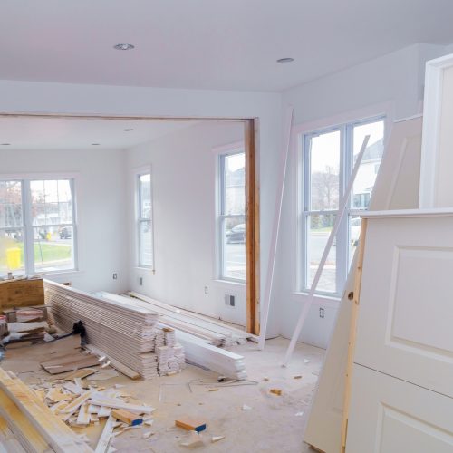 Construction material for under construction, remodeling and renovation from room