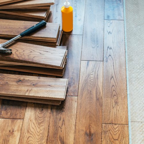 Solid oak wood flooring