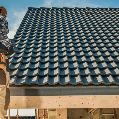 Tile Roofing Worker
